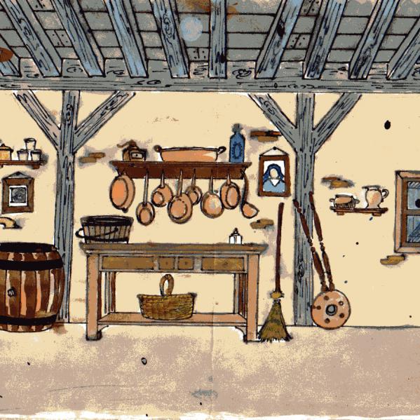 Etude décor pour théâtre à fils